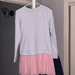 abercrombie kids, grey and pink dress, 13/14